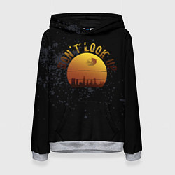 Толстовка-худи женская Don t look up, цвет: 3D-меланж
