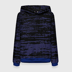 Женская толстовка Синие кляксы на чёрном