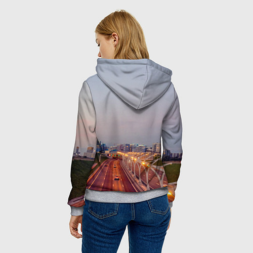 Женская толстовка Санкт-Петербург: Васильевский остров / 3D-Меланж – фото 4