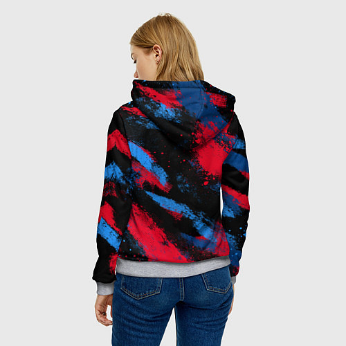 Женская толстовка BMW - буйство красок / 3D-Меланж – фото 4