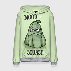 Толстовка-худи женская Настроение кабачок, цвет: 3D-меланж