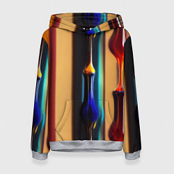 Толстовка-худи женская Жидкое стекло, цвет: 3D-меланж