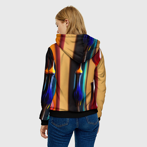 Женская толстовка Жидкое стекло / 3D-Черный – фото 4