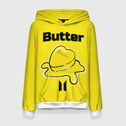 Толстовка-худи женская BTS butter, цвет: 3D-белый