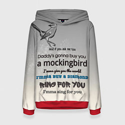 Толстовка-худи женская Mockingbird, цвет: 3D-красный