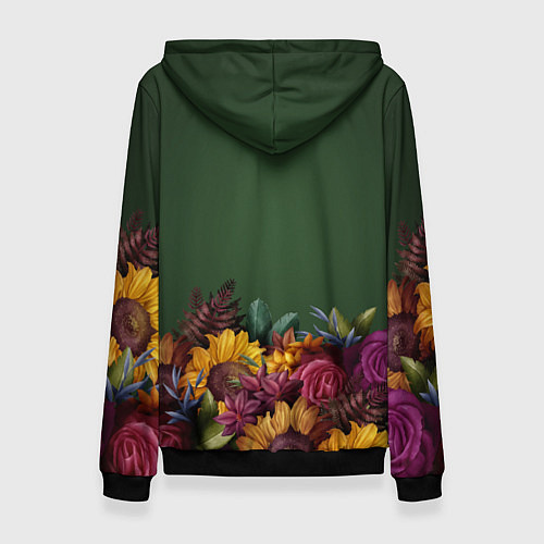 Женская толстовка Цветы самая любимая бабушка / 3D-Черный – фото 2