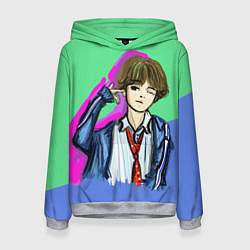 Толстовка-худи женская Динамит Ви, цвет: 3D-меланж