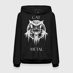 Женская толстовка Cat metal