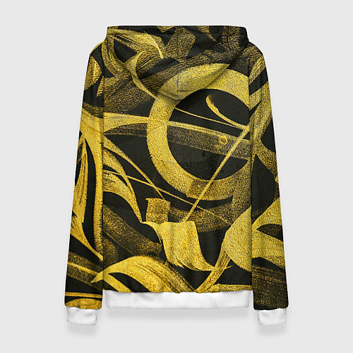 Женская толстовка Gold Calligraphic / 3D-Белый – фото 2
