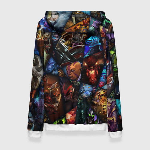 Женская толстовка Мозаика персонажи Dota 2 / 3D-Белый – фото 2