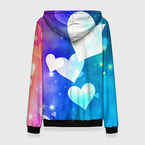 Женская толстовка Dreamy Hearts Multicolor / 3D-Черный – фото 2