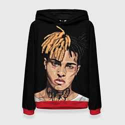 Толстовка-худи женская XXXTentacion art, цвет: 3D-красный