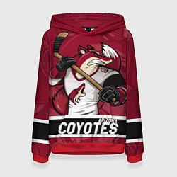 Толстовка-худи женская Arizona Coyotes маскот, цвет: 3D-красный