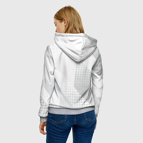 Женская толстовка Арсенал Лондон серая форма / 3D-Меланж – фото 4