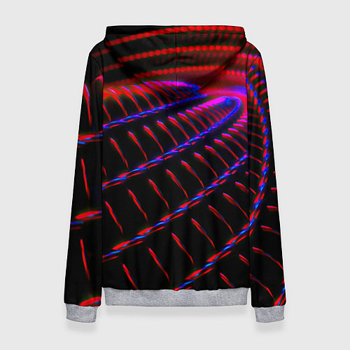 Женская толстовка Geometry neon texture / 3D-Меланж – фото 2