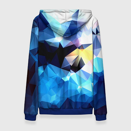 Женская толстовка Polygon blue abstract collection / 3D-Синий – фото 2