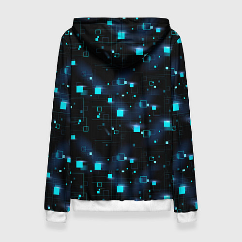 Женская толстовка Светящиеся неоновые квадраты / 3D-Белый – фото 2