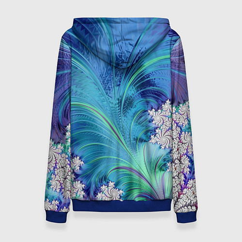 Женская толстовка Авангардная фрактальная композиция / 3D-Синий – фото 2