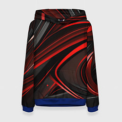 Женская толстовка Black and red abstract