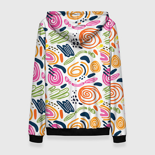 Женская толстовка Геометрический паттерн / 3D-Черный – фото 2