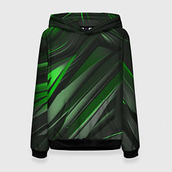 Женская толстовка Green black abstract