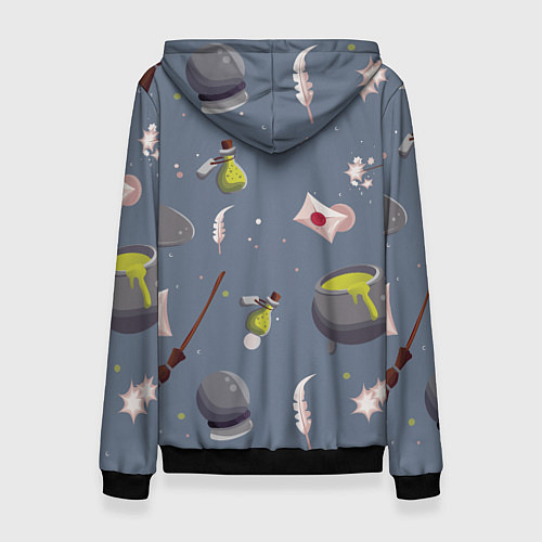 Женская толстовка Паттерн с магическими принадлежностями / 3D-Черный – фото 2