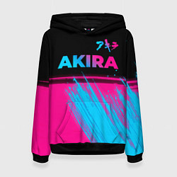 Женская толстовка Akira - neon gradient: символ сверху