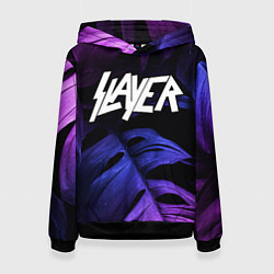 Женская толстовка Slayer neon monstera