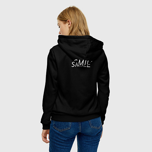 Женская толстовка Рисунок в стиле граффити Smile / 3D-Черный – фото 4