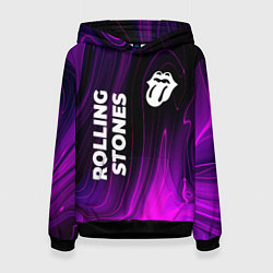 Толстовка-худи женская Rolling Stones violet plasma, цвет: 3D-черный