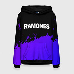 Женская толстовка Ramones purple grunge