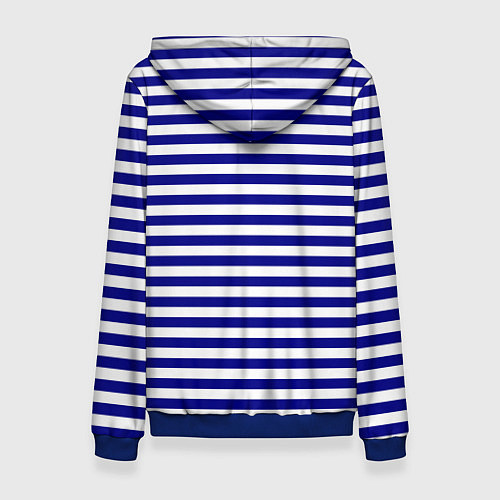 Женская толстовка Тельняшка синяя ВМФ / 3D-Синий – фото 2