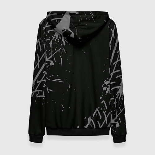 Женская толстовка Toyota в стиле Top Gear со следами шин на фоне / 3D-Черный – фото 2