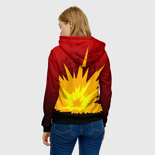 Женская толстовка Chicken Gun - спецназ / 3D-Черный – фото 4