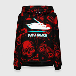 Женская толстовка Papa Roach rock glitch