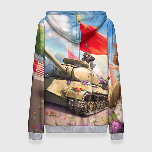 Женская толстовка Русский танк / 3D-Меланж – фото 2