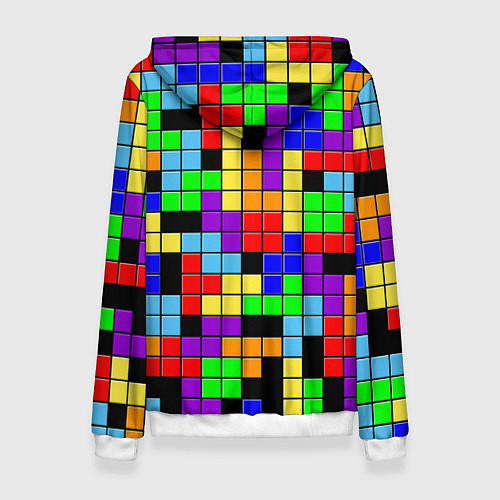 Женская толстовка Тетрис цветные блоки / 3D-Белый – фото 2