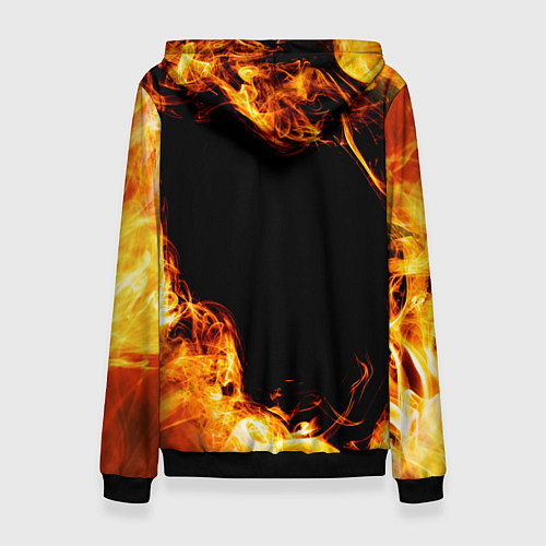 Женская толстовка Die Antwoord и пылающий огонь / 3D-Черный – фото 2