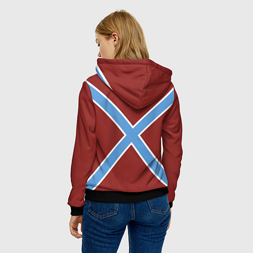 Женская толстовка Морская Пехота России - герб / 3D-Черный – фото 4