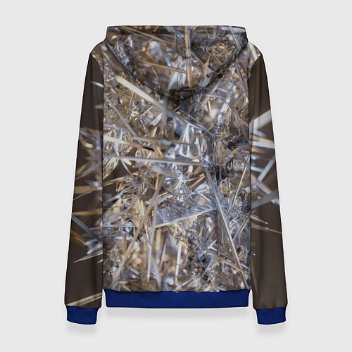 Женская толстовка Острые стёкла и иглы / 3D-Синий – фото 2