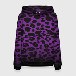 Женская толстовка Фиолетовый леопард