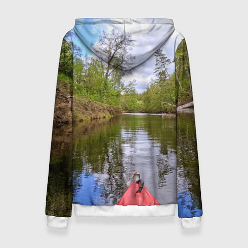 Женская толстовка Реки России / 3D-Белый – фото 2