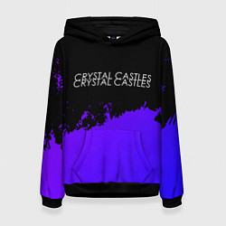 Женская толстовка Crystal Castles purple grunge