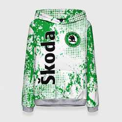 Женская толстовка Skoda auto logo