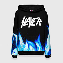 Женская толстовка Slayer blue fire