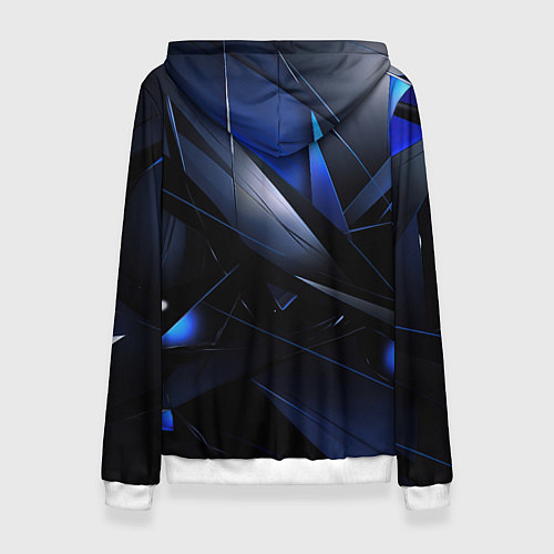 Женская толстовка Blue black background / 3D-Белый – фото 2