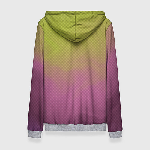 Женская толстовка Салатово-розовый дым - Хуф и Ся / 3D-Меланж – фото 2