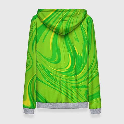 Женская толстовка Насыщенный зеленый абстракция / 3D-Меланж – фото 2