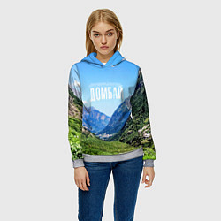 Толстовка-худи женская Домбай, цвет: 3D-меланж — фото 2