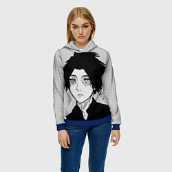 Толстовка-худи женская Распятие Шести: Урума Сюн, цвет: 3D-синий — фото 2